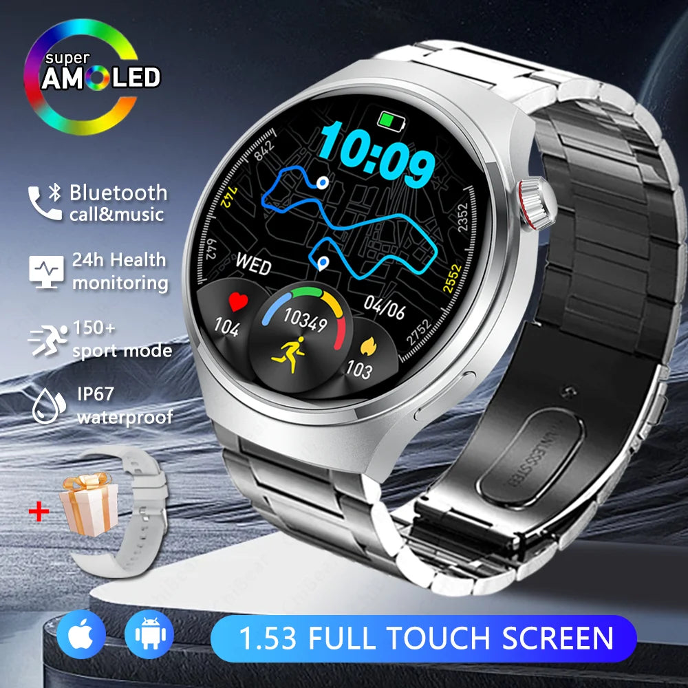 Nouvelle Montre Connectée Homme 2026 Watch 5 Pro Mise à Jour GPS NFC 360*360 AMOLED HD Appel Bluetooth Étanche Pour Android iOS