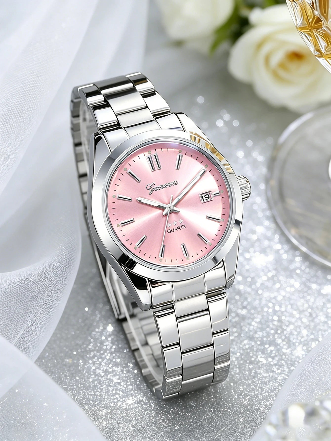 ChronoState Elegance Calendar – Women’s Quartz Steel Watch | Fashion Daily Wristwatch