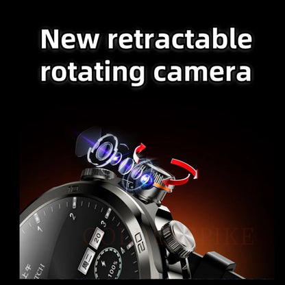 Montre intelligente H19 d'origine Android 10.0 avec caméra rotative à 190°, GPS, Wi-Fi, grand écran AMOLED de 1,95 pouce et stockage de 256 Go