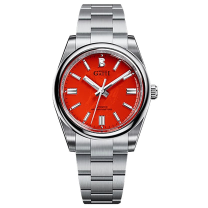 BONEST GATTI Men Automatic Watch 40mm Mechanical Wristwatch 30M Waterproof Sapphire Mirror Luminous Horse Year Dial