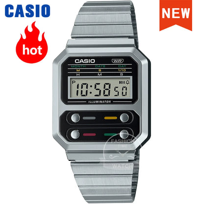 Montre Casio pour homme, mode de luxe, modèle Calculatrice, style tendance personnalisé, relogio masculino, часы женские A100WE-1A/7B