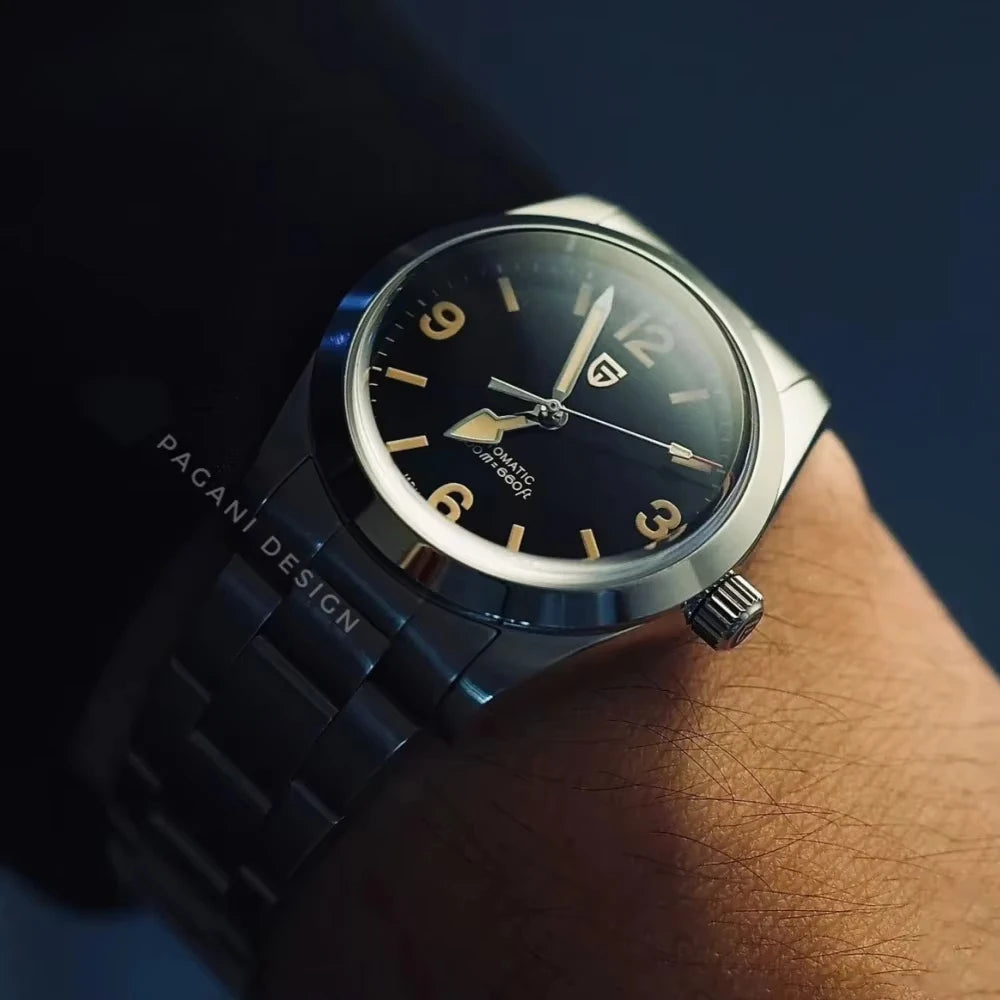 PAGANI DESIGN 2026 New 36MM Men Automatic Mechanical Watches NH35 Sapphire Stainless Steel AR Coating 20Bar Clock Watch for Men