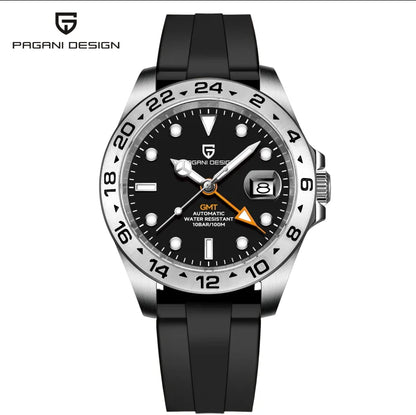Pagani Design 2026 Nouvelle montre de plongée pour homme 42 mm saphir automatique mécanique GMT 100 m étanche PD1682