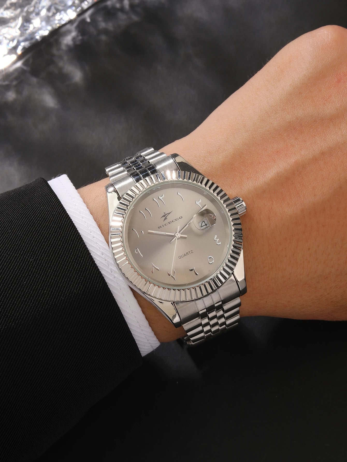 Sports Stainless Steel Quartz Watch Men's Fashion Luxury Business Wristwatch Chronograph Reloj for Men Women Birthday Gift