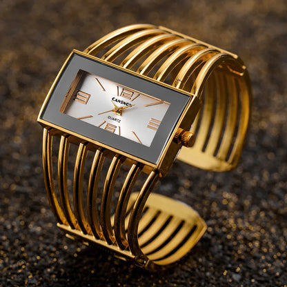 Luxury Fashion Rose Gold Watches Women Stainless Steel Bracelet Bangle Rectangle Quartz Watch Clock zegarek damski relogio