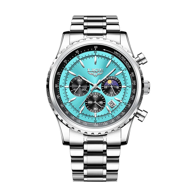 2025 LIGE Top Brand Luxury New Men Watch Quartz Man Watches Waterproof Luminous Watch for Men Date Chronograph Sport Wristwatch