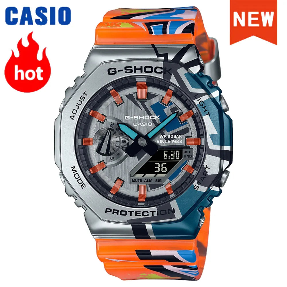 2026 Nouvelle série Casio GM-2100 tendance couleur dopamine montre de sport G-SHOCK montre de couple multifonctionnelle article de mode de luxe