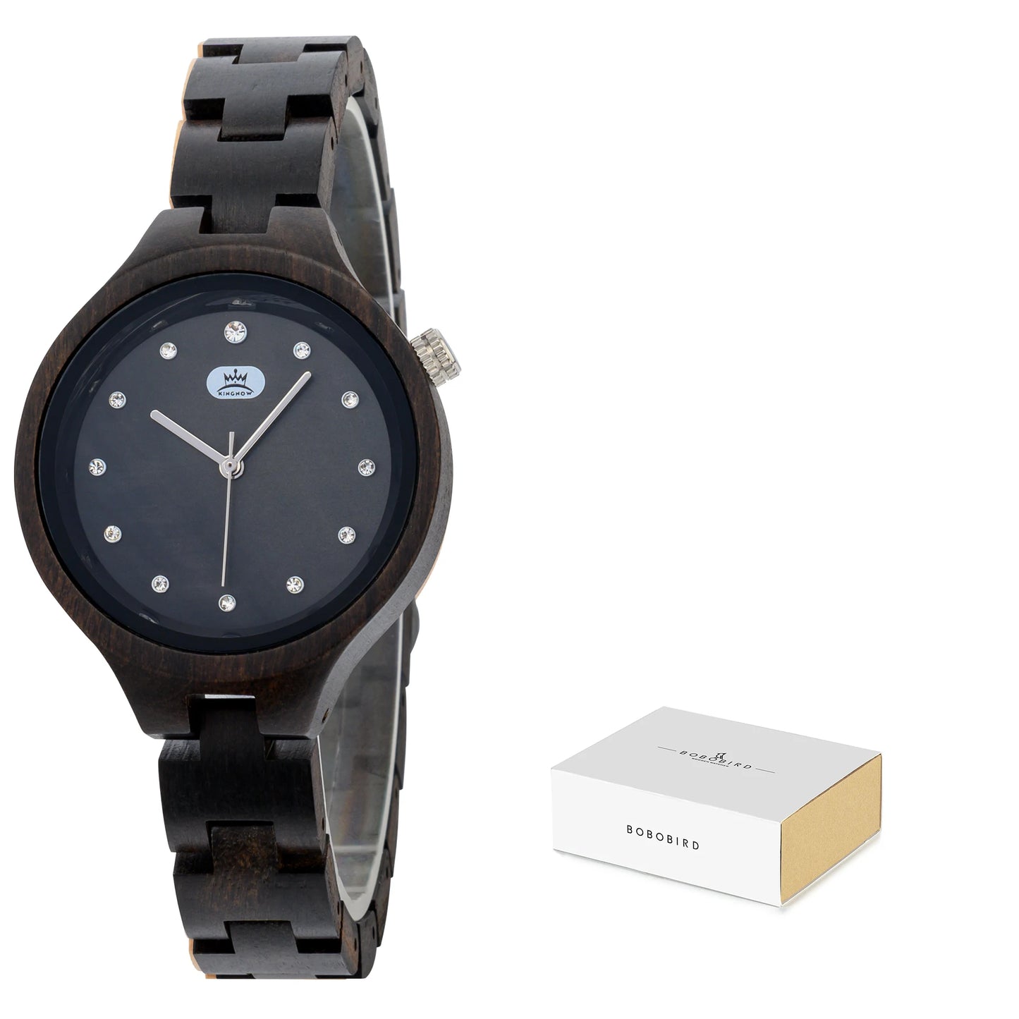 Montres en bois BOBO BIRD pour femmes Montre en bois gravée légère naturelle Montre-bracelet à quartz simple pour femme Cadeau personnalisé pour elle