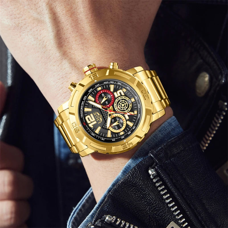 Relogio Masculino LIGE Sport Men Watch Montre Homme de Luxe de Marque Supérieure à Quartz Montre-Bracelet Homme Tendance Militaire Étanche Chronographe Horloge Masculine