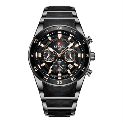 REWARD Big Dial Chronograph Automatic Date Watch