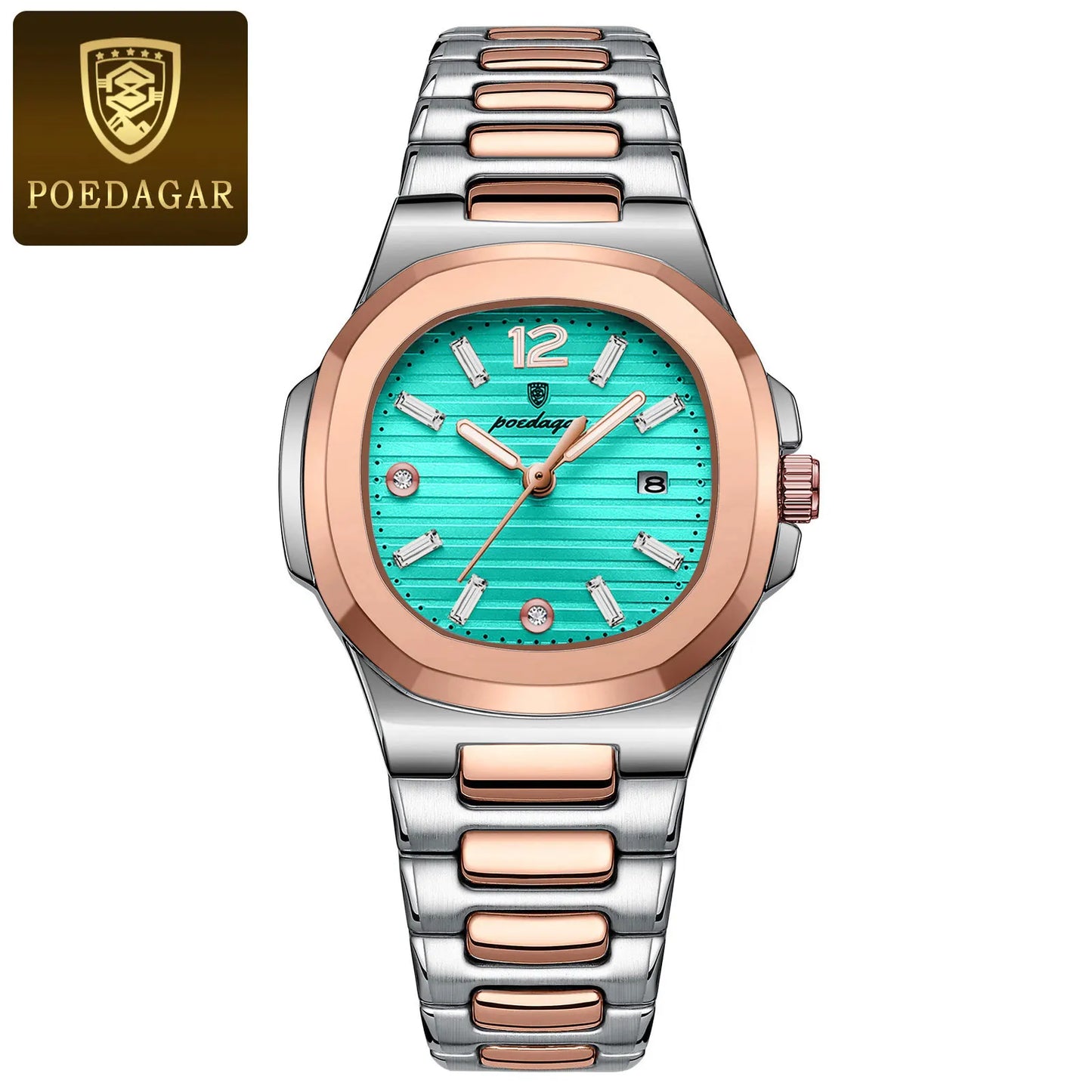 Montre-bracelet carrée pour femme POEDAGAR, lumineuse, étanche, avec affichage de la date, montre de luxe à quartz de haute qualité pour femmes, Reloj