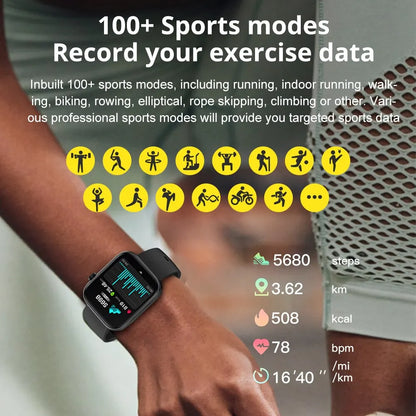 COLMI P71 Montre connectée avec appels vocaux, surveillance de la santé, étanchéité IP68, notifications intelligentes, assistant vocal pour hommes et femmes