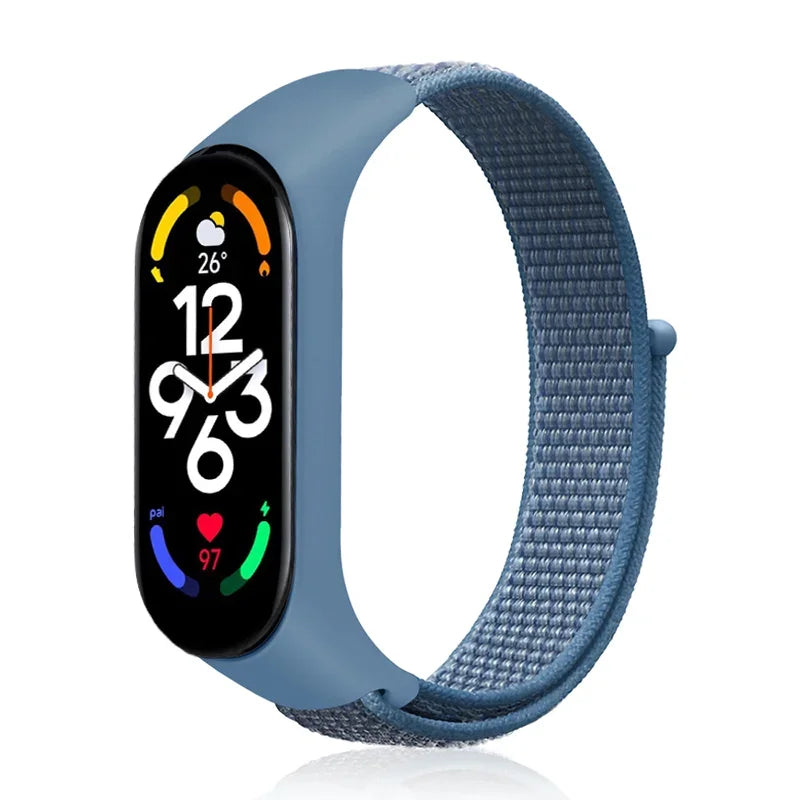 Nylon loop Mi band 4 5 6 Strap Replacement Soft Adjustable Wrist Watchband Pulsera correa For Xiaomi Mi band 3 4 5 6 7 Bracelet