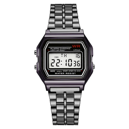 Montres sportives en or rose pour enfants et femmes, affichage numérique électronique, réveil rétro, relogio masculino, reloj