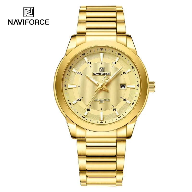 Montres NAVIFORCE NF8029 Bracelet en acier inoxydable Décontracté Homme Quartz Sport