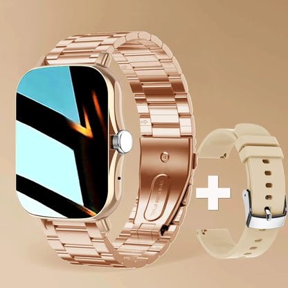 LAXASFIT 2025 Nouvelle Montre Connectée pour Hommes Femmes Cadeau Écran Tactile Complet Montre de Sport et de Fitness Appel Bluetooth Montre Intelligente Digitale