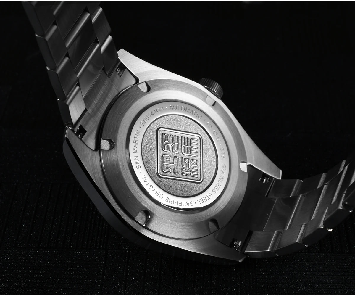 Montre automatique San Martin Men SN0144-GS Cadran JianZhan Montre-bracelet mécanique