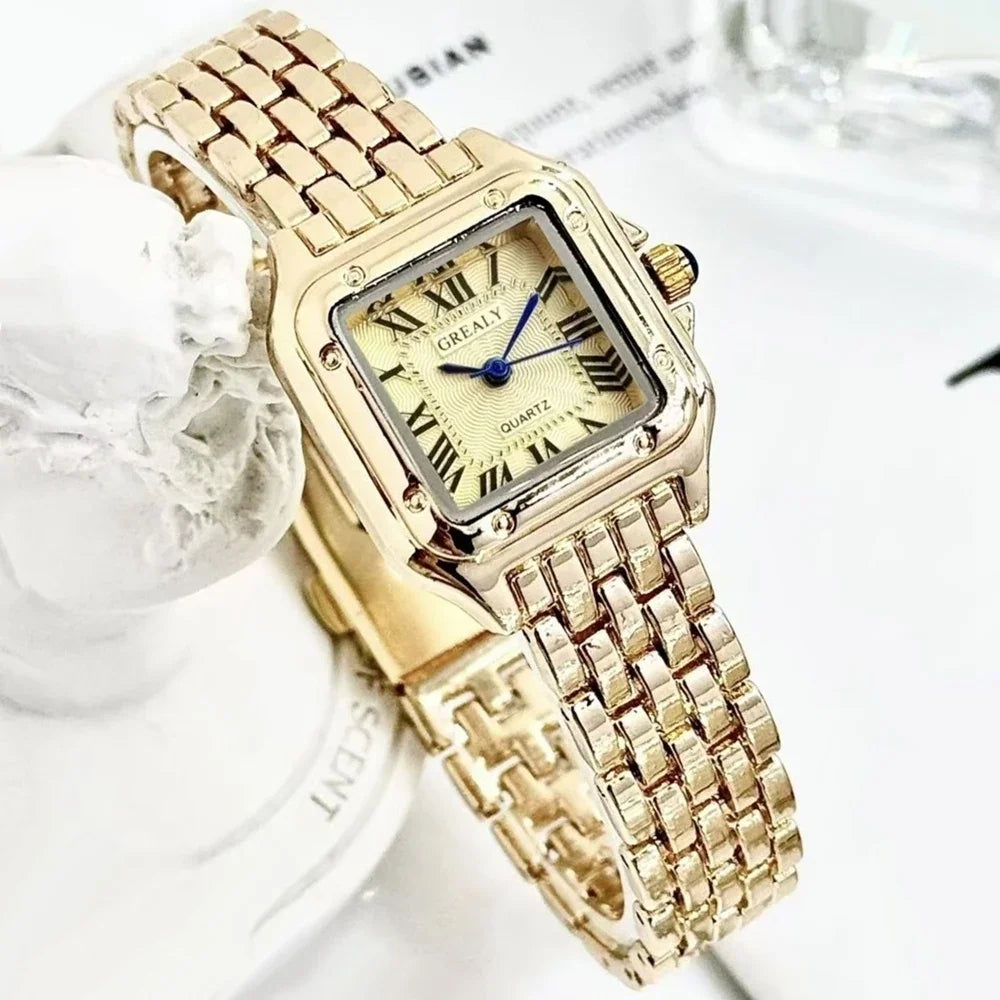 Luxury  Women Watches Fashion Square Quartz Wristwatch Simple Ladies Clock Reloj Mujer