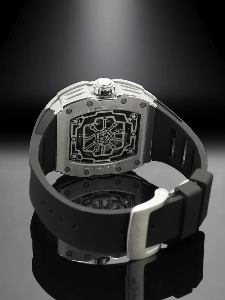 PINDU Mechanical Watch Sapphire Dial Stainless Steel Case