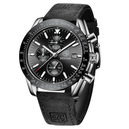SAPPHERO Chronicle 5140 Classic Leather Strap Watch