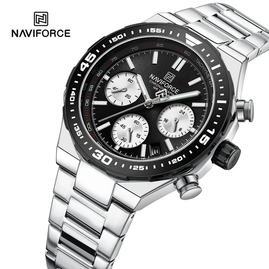 NAVIFORCE NF8049 Stainless Steel Big Face Chronograph
