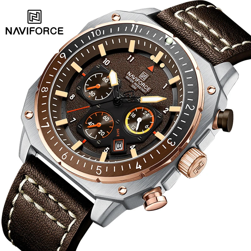 NAVIFORCE NF8057 Chronograph 24-Hour Date Display Watch