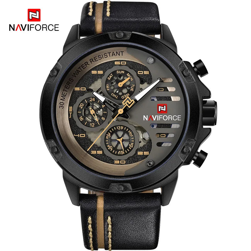 Nouvelle Montre Homme NAVIFORCE Créative Sport Militaire Montre-Bracelet Homme d'Affaires Luxueuse Décontractée Relogio Masculino