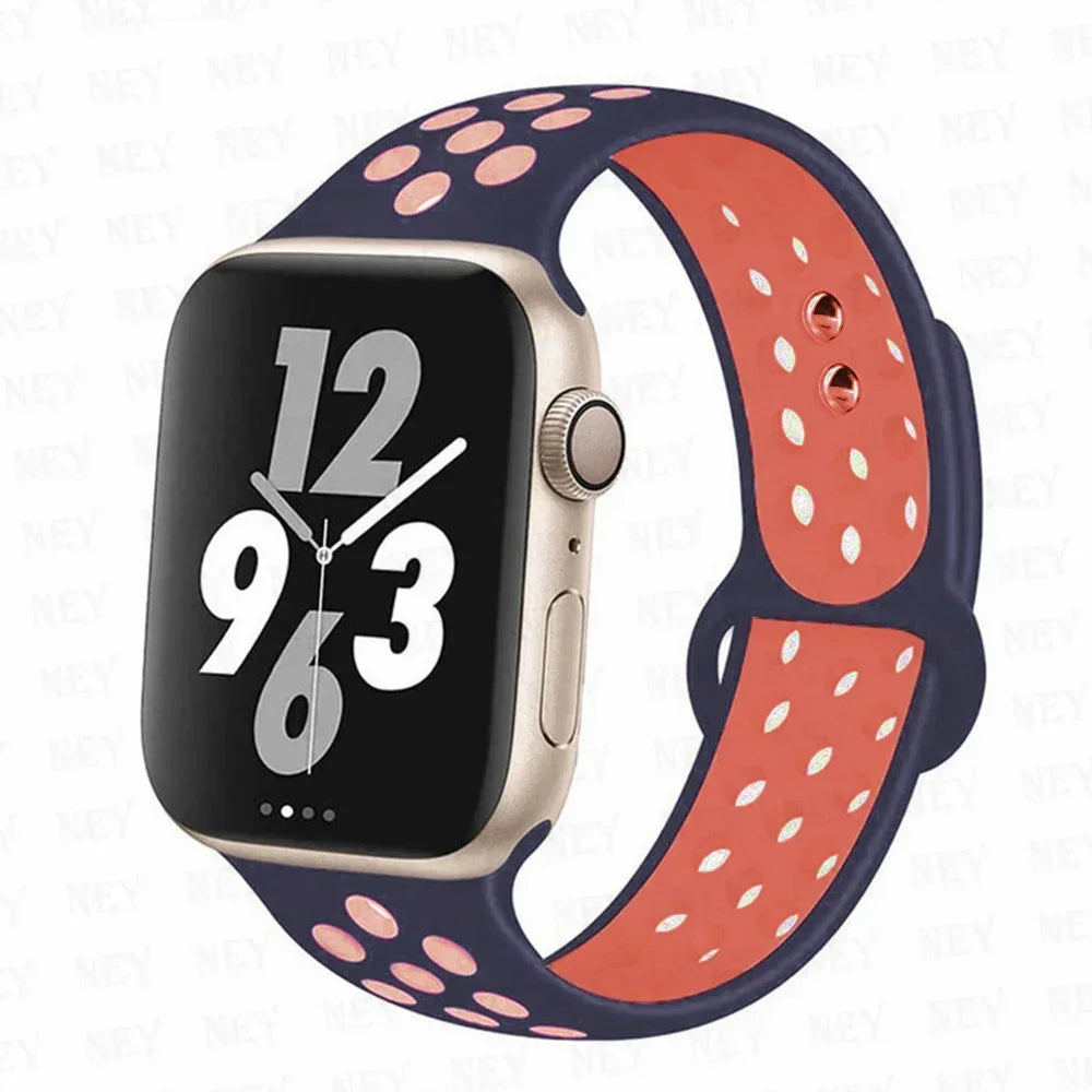 Sport Strap For Apple Watch Band Ultra 49mm 44mm 45mm 38/40mm/41mm Silicone Pride Bracelet correa iWatch Series 8 7 6 4 5 3 9 SE