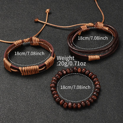 ChronoState Arabic Vintage Set – Collection 4 montres à quartz et bracelets | Coffret cadeau homme avec bracelet en cuir