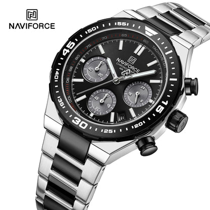 NAVIFORCE NF8049 Stainless Steel Big Face Chronograph