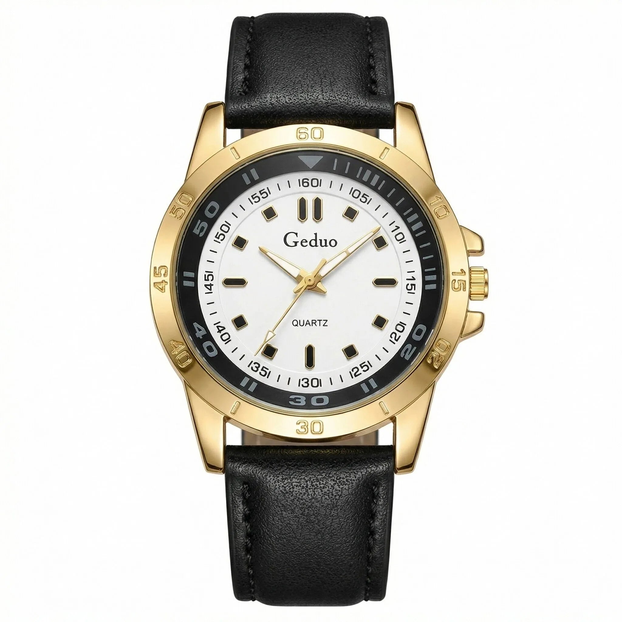 2026 New Fashion Men's Quartz Watch Leather Strap Analog Csual Wristwatch