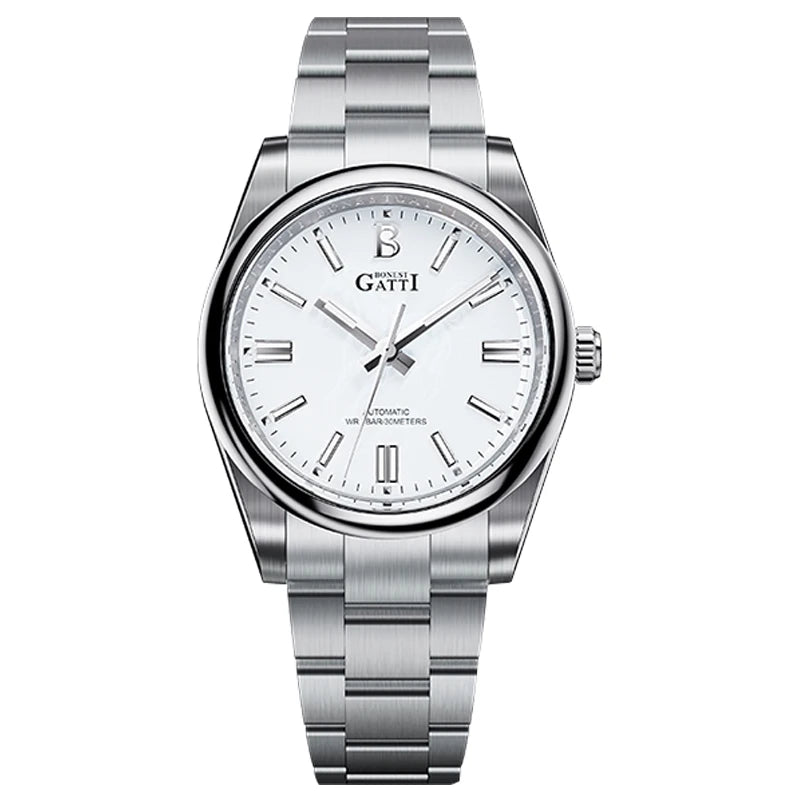 BONEST GATTI Men Automatic Watch 40mm Mechanical Wristwatch 30M Waterproof Sapphire Mirror Luminous Horse Year Dial