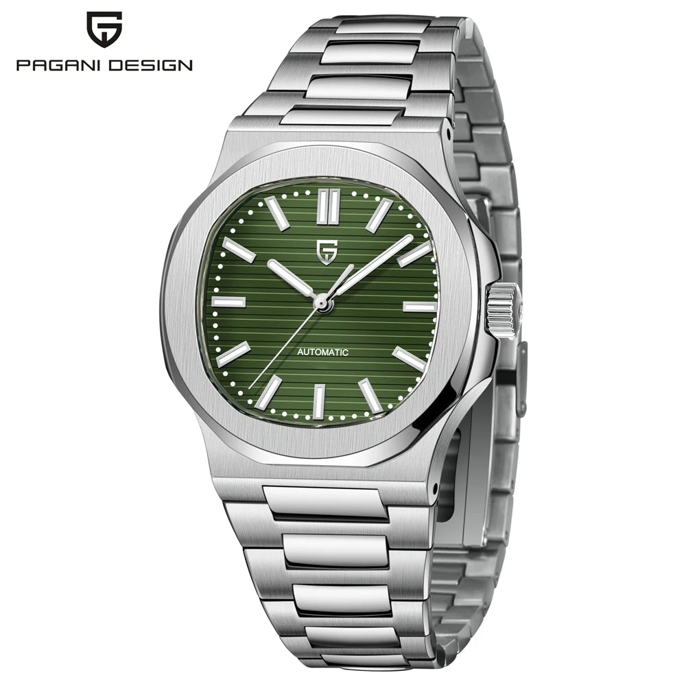 PAGANI DESIGN 2025 Nouvelles montres homme Montre automatique de luxe pour homme Mécanique 40MM Montre-bracelet Acier inoxydable Verre saphir AR