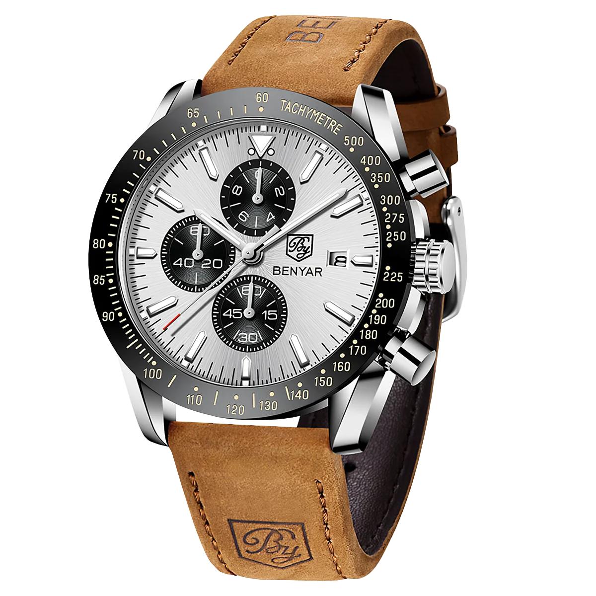 SAPPHERO Chronicle 5140 Classic Leather Strap Watch