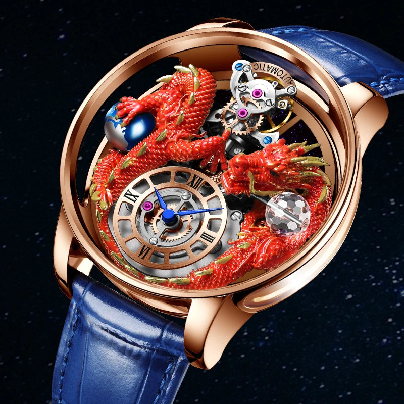 PINDU Design Celestial Body Traditionnelle Dragon Watch