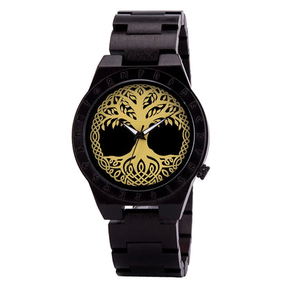 BOBO BIRD Montres en bois Relogio Masculino Montre pour hommes Symbole guerriers vikings Relojes Para Hombre часы мужские Logo personnalisé