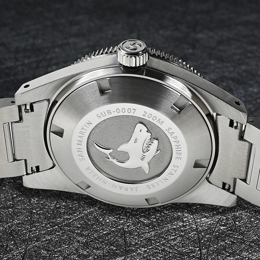 Montre mécanique automatique officielle San Martin SN0007 Verre saphir