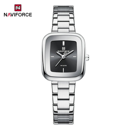 Montre-bracelet NAVIFORCE NF5075 décontractée pour femme avec bracelet en acier inoxydable résistant