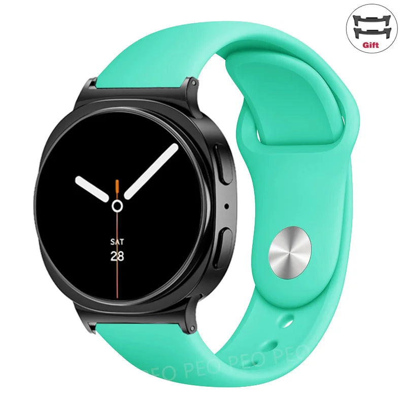 Sports Silicone Strap for Samsung Galaxy Watch 8 40mm 44mm Band No Gaps Correa Bracelet for Galaxy 8 Classic 46mm Accessories