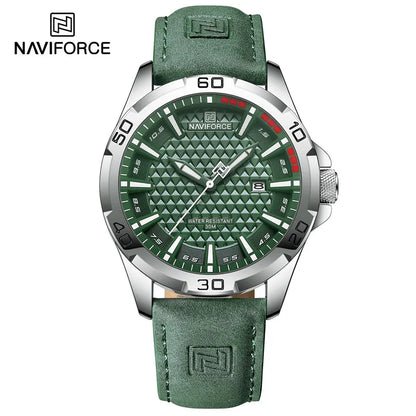 NAVIFORCE – Montres à Quartz Tendance pour Hommes, Bracelets en Cuir, Sport, Étanche, Calendrier, Horloge Relogio Masculino