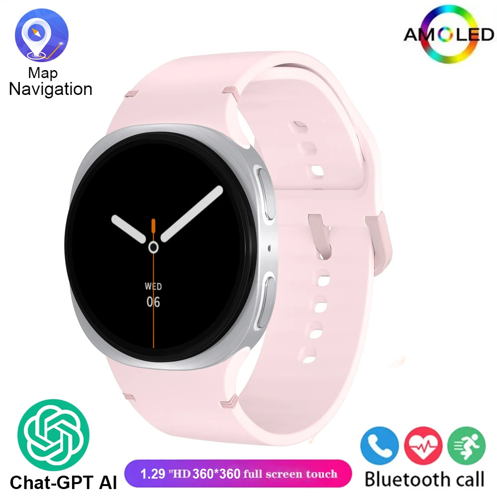 Nouvelles Montres 2025 8 Mini GPS Track Montre Connectée Intelligente Pour Hommes Femmes Santé Sport AMOLED Fréquence Cardiaque Appel Bluetooth Montre Connectée Étanche