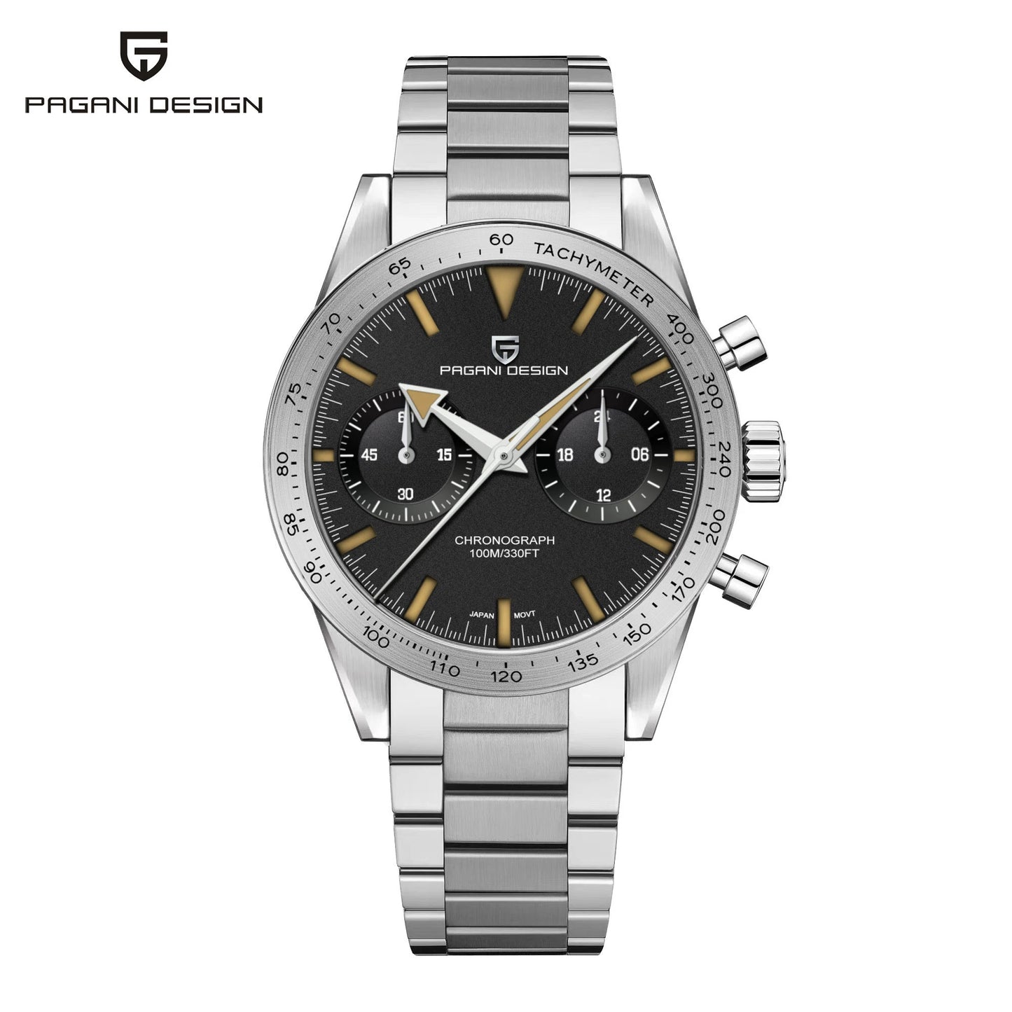2026 Nouvelle montre homme rétro PAGANI DESIGN Montre à quartz phase de lune pour homme Chronographe sport de vitesse saphir AR VK64 Horloge Reloj Hombre