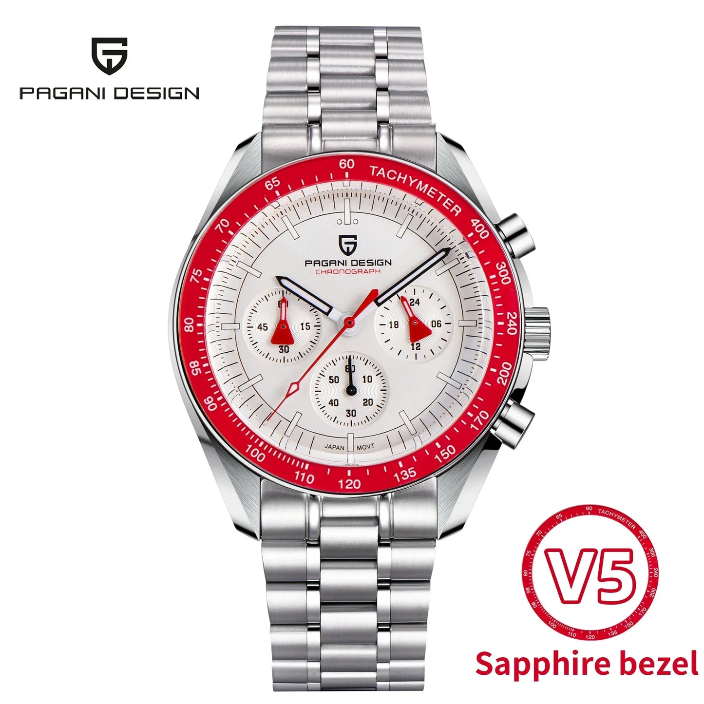 PAGANI DESIGN 2026 Nouvelles Montres Homme Montre de Luxe à Quartz Pour Homme Chronographe Rapide à Date Automatique Bracelet Saphir AR