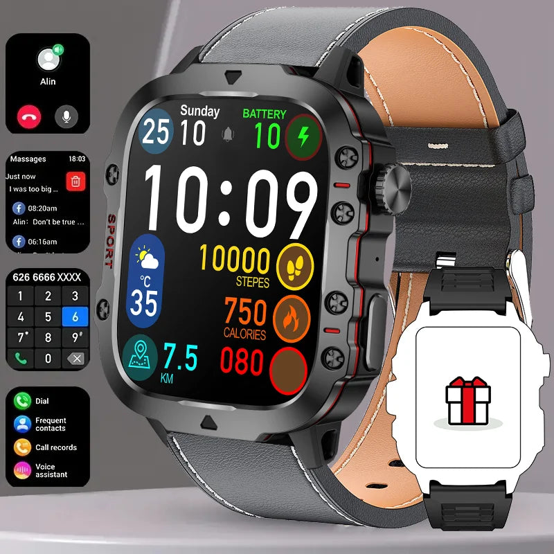2026 Nouvelle montre connectée NFC pour femmes, 1,96 pouces, avec tension artérielle, fréquence cardiaque, appel Bluetooth, santé féminine, pour Android IOS