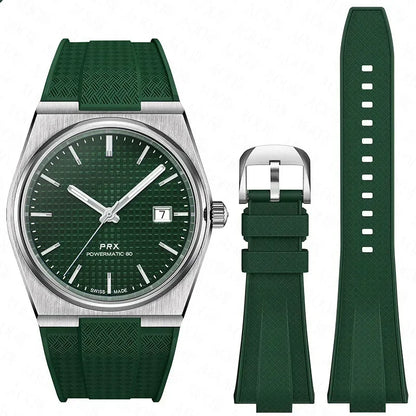 Bracelet de montre en caoutchouc convexe pour homme Tissot PRX T137.407/T137.410 Super Player 40mm à dégagement rapide en silicone 12mm