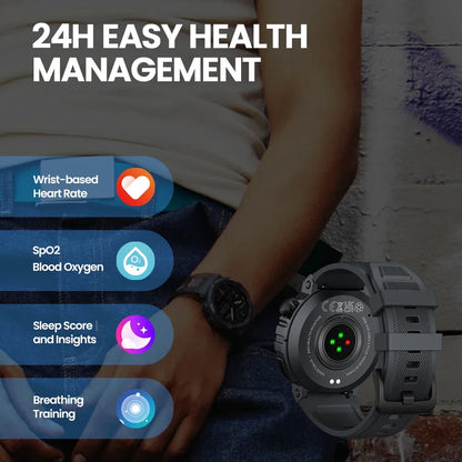 Nouvelle montre connectée Zeblaze Ares 3 Plus avec écran AMOLED HD de 1,43'', appels vocaux et suivi interactif 3D de la santé et de la forme physique