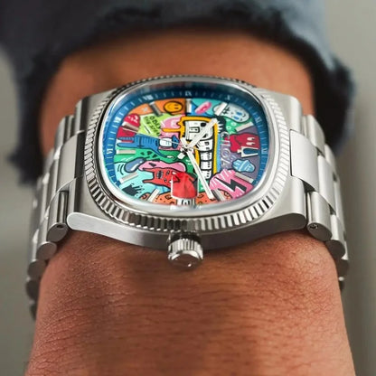 Montre rétro carrée pour hommes, marque de luxe légère, cadeau authentique 2026, nouveau bracelet en acier inoxydable, montre à quartz étanche