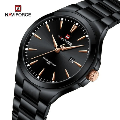 NAVIFORCE – Montres homme tendance au design original, en acier inoxydable, avec calendrier simple, étanches, Relogio Masculino