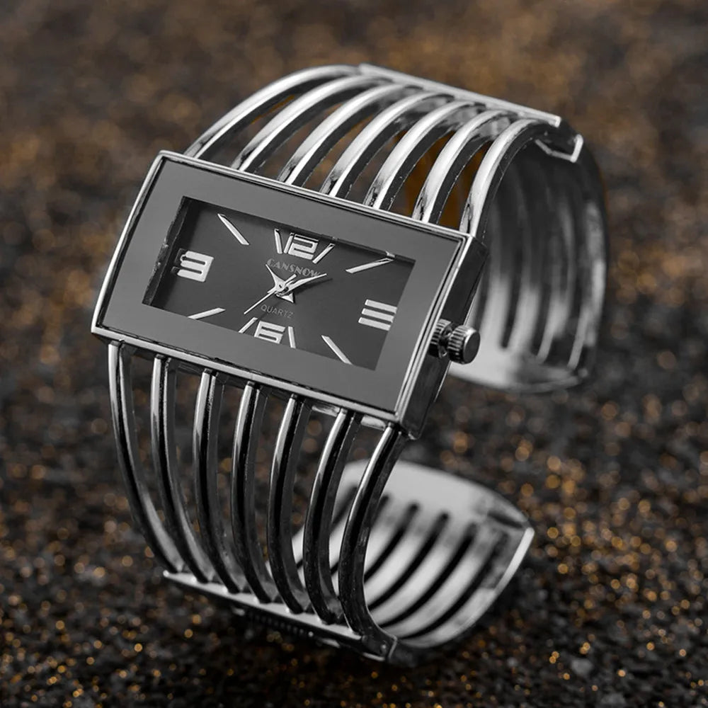 Luxury Fashion Rose Gold Watches Women Stainless Steel Bracelet Bangle Rectangle Quartz Watch Clock zegarek damski relogio