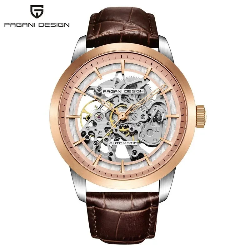 ChronoState Executive Hollow Luxury Mechanical Leather Watch for Men